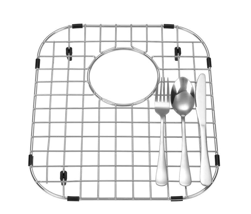 Starstar 60/40 Double Bowl Kitchen Sink Bottom Two Grids, Racks, Protector Stainless Steel, 16" x 13",14.5" x 11.26" - Image 1